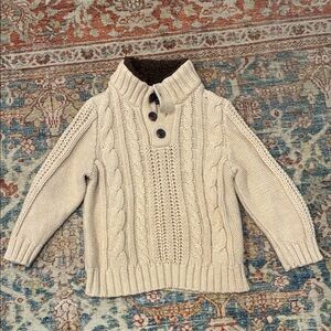 Toddler boy Cream Cable Knit Sweater size 2T